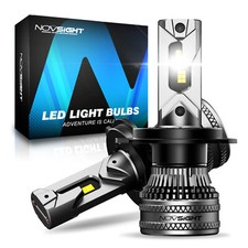 NOVSIGHT 2x H4 LED Headlight Bulbs High Low Beam 200W 40000LM Bright White 6500K picture
