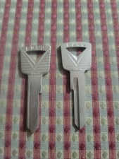 Vintage NOS Ford V8 Chevron Logo Automotive Key Blanks USA Uncut Pair (2) 1950s picture