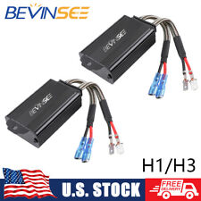 2X H1 H3 LED Headlight Canbus Decoder Anti Flicker Flash Load Resistor Canceller picture