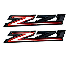 NEW 2pc 2019-2025 Chevy Silverado Z71 4x4 Emblem Fender Letter Badge Gloss Red picture