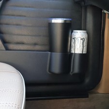 Left AND Right side - BMW E30 Door Pocket Cup Holder Replacement –BLACK– 2 Piece picture