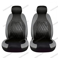 For HONDA Car Seat Covers Full Set 2-Seats Front Protector Cushion Gray Leather picture