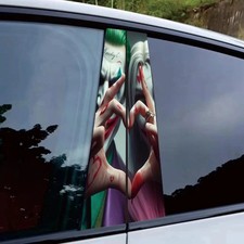 2pcs Halloween Horror Car Center Pillar Sticker B-pillar Protective Film Decor picture