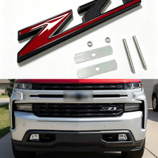 Black Red Z71 Front Grille Emblem Badge For Silverado Sierra Tahoe Nnameplate picture