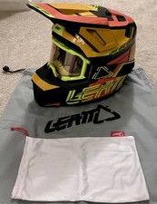 Leatt Moto 7.5 Helmet Citrus Small S - MINT Worn Once Street - w/ Goggles & Bags picture