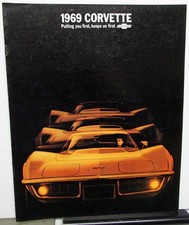 1969 Chevrolet Corvette Prestige Dealer Sales Brochure Stingray Hardtop Original picture