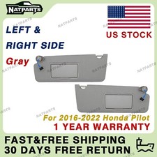 Pair Gray Sun Visor w/ Light for Honda Pilot 2016-2022 LH RH  83280-TG7-A12ZB picture