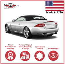 2007-15 Jaguar XK/XKR Convertible Soft Top w/DOT Approved Heated Glass, Black picture