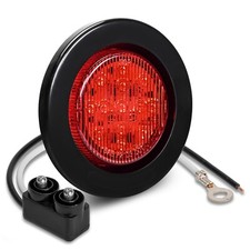 2.5 Inch DOT Round Red LED Trailer Side Marker Lights with Grommet for Truck picture