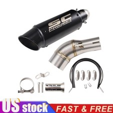 Slip for Yamaha MT-03 YZF R3 2015-2025 Exhaust Mid Tail Pipe Muffler Tips Black picture