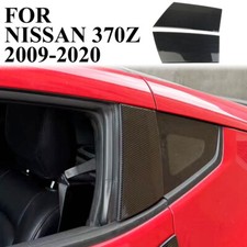 Carbon Fiber Style Exterior Car Window Pillar Trim Cover Fit For Nissan 370Z picture
