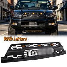 Front Grille Black Fit For 2003 2004 2005 Toyota 4Runner Grill W/3 LEDs & Emblem picture