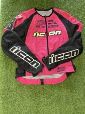 Icon  Women's Motorcycle Jacket Size Small , Pink picture