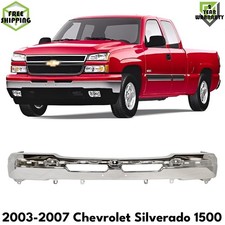 OE Replacement Bumper  Chrome Steel For 2003-2007 Chevy Silverado 1500 2500 3500 picture