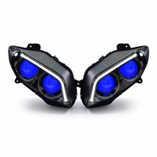 1X LED Headlights for Yamaha R1 2004-2006 Front Headlamp Assembly Demon Eye Blue picture