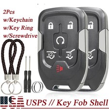 2 For 2014 2015 2016 2017 2018 2019  GMC Yukon Remote Key Fob Shell Case 6Button picture