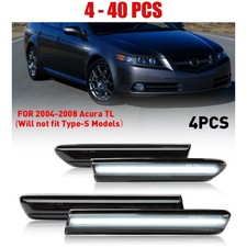 4-40X LED White Front Rear Fender Marker Light Fit 2004-2008 Base Acura TL Smoke picture