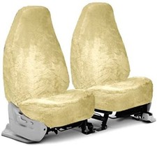 Australian Sheepskin Highback Seat covers CREAM (1 Pair) picture