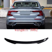 For Volvo S60 2019-2023 Glossy Black Rear Spoiler Tail Trunk Lip Wing Bar 1PCS picture