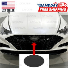 FOR 2019-2023 HYUNDAI SONATA FRONT EMBLEM SMOKE PRECUT VINYL TINT OVERLAY DECAL picture