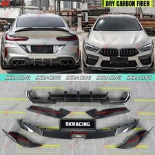 Dry Twill Carbon Fiber Front Rear Bumper Lip Kits Fits BMW M8 F91 F92 F93 20-25 picture