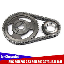 HD Double Roller Timing Chain Set for Chevrolet SBC 5.7L 283 305 327 350 383 400 picture