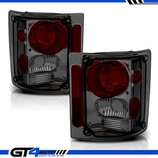 Euro Smoke Tail Lights Pair for 1973-1991 Chevy Blazer Suburban Pickup Truck picture