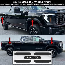 For 2024-26 GMC Sierra HD Smoke Decals Tint Side Markers Vinyl Overlay 2500 3500 picture