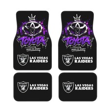 Toyota 4PCS NFL Las Vegas Raiders Car Floor Mats Auto Trim Accessories picture