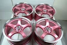 17 pink wheels rims Civic Corolla Soul Optima Matrix TC Accord TSX 5x100 5x114.3 picture