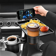 Car Cup Holder Expander Drink Holder Food Tray 360° Adjustable Snack Table picture