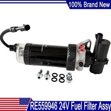 24V Fuel Filter Assy RE559946 For John Deere 4045 6068 210 130G 160GLC 180GLC US picture