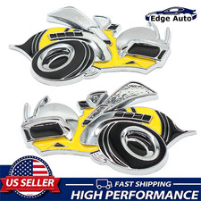 2Pcs 3D Metal Super Bee Armored Hornet  Car Side Fender Badge Emblem For Charger picture