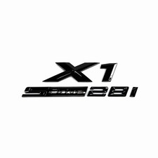 for X1 Series Gloss Black Emblem X1+SDrive28i Number Letters Rear Trunk Badge picture