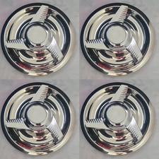 4PCS 1964-74 Chevy GM Rally Wheel Center Caps 3 Tri-Bar Sleek Spinner Chrome picture