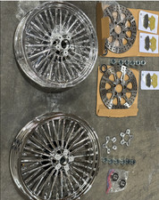 18x3.5 16x3.5 Fat Spoke Wheels Rotors for Harley Touring Road King Classic 00-07 picture