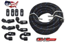 AN6 -6AN Black 10 Fittings Steel 3/8