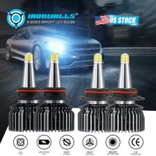 8 Sides 9005 9006 LED Headlight Kit Bulbs High Low Beam 6500K Super Bright White picture