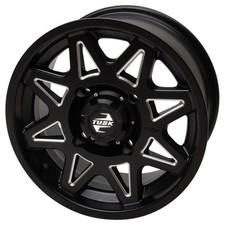 4/137 Tusk Tintic Wheel 15x7 4.0 + 3.0 Milled Black - Can-Am / Honda / Kawasaki picture