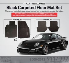 Porsche 911 997 (2005-2012) Black Floor Mats (LHD) GENUINE OEM 99704480118A43 picture