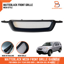 Front Mesh Grille Grill Matte Black Fits Honda CR-V CRV 2002-2006 RD Gen 2 Sport picture