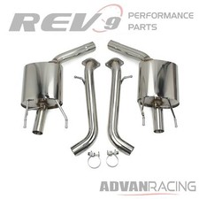 Axle-Back Exhaust for GS350 13-18 Doubled Wall Tip 60mm Stainless Steel Rev9 picture