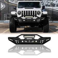 Vijay For 2020-2024 Jeep Gladiator JT Black Texture Front Bumper W/Winch Plate picture