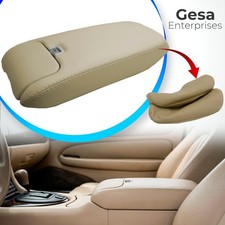 Fits 1997-2006 Jaguar XK XK8 XKR Center Console Armrest PU Leather Cover Ivory picture