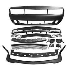 Fits 15-23 Dodge Challenger Full Front Bumper Cover & Grille & Lip Hellcat Style picture
