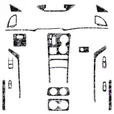 32Pcs Purple Forged Carbon Fiber Full Set of Decrative Tint for Kia Stiger 18-23 picture
