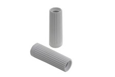 V-Twin 28-0166 White Replica Rib Style Hand Grip Set picture