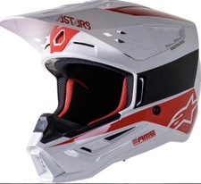 Alpinestars S-M5 Bond Helmet NEW RED/WHITE Size Medium picture