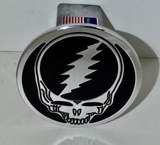 DEAD HEAD,GRATEFUL DEAD BLACK   hitch cover, Steal your face,stealy face. picture