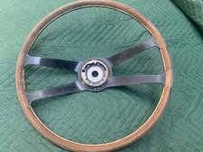 VINTAGE PORSCHE  LONG HOOD SWB  911 912 INTERIOR ALUMINUM WOOD STEERING WHEEL picture
